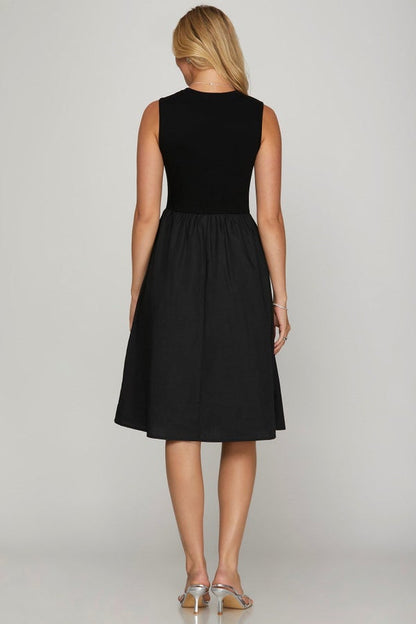 City Light Sleeveless Midi-Dress