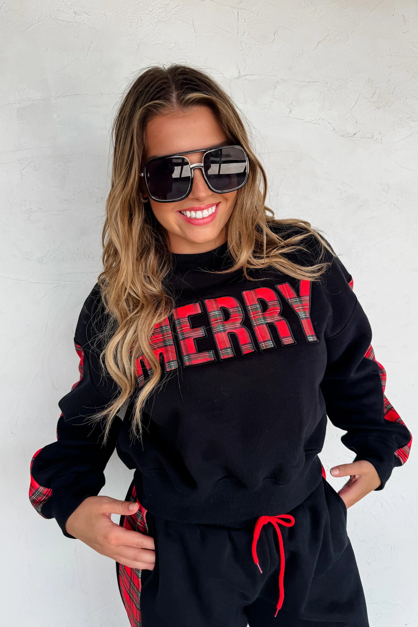 Merry Plaid Pant Set