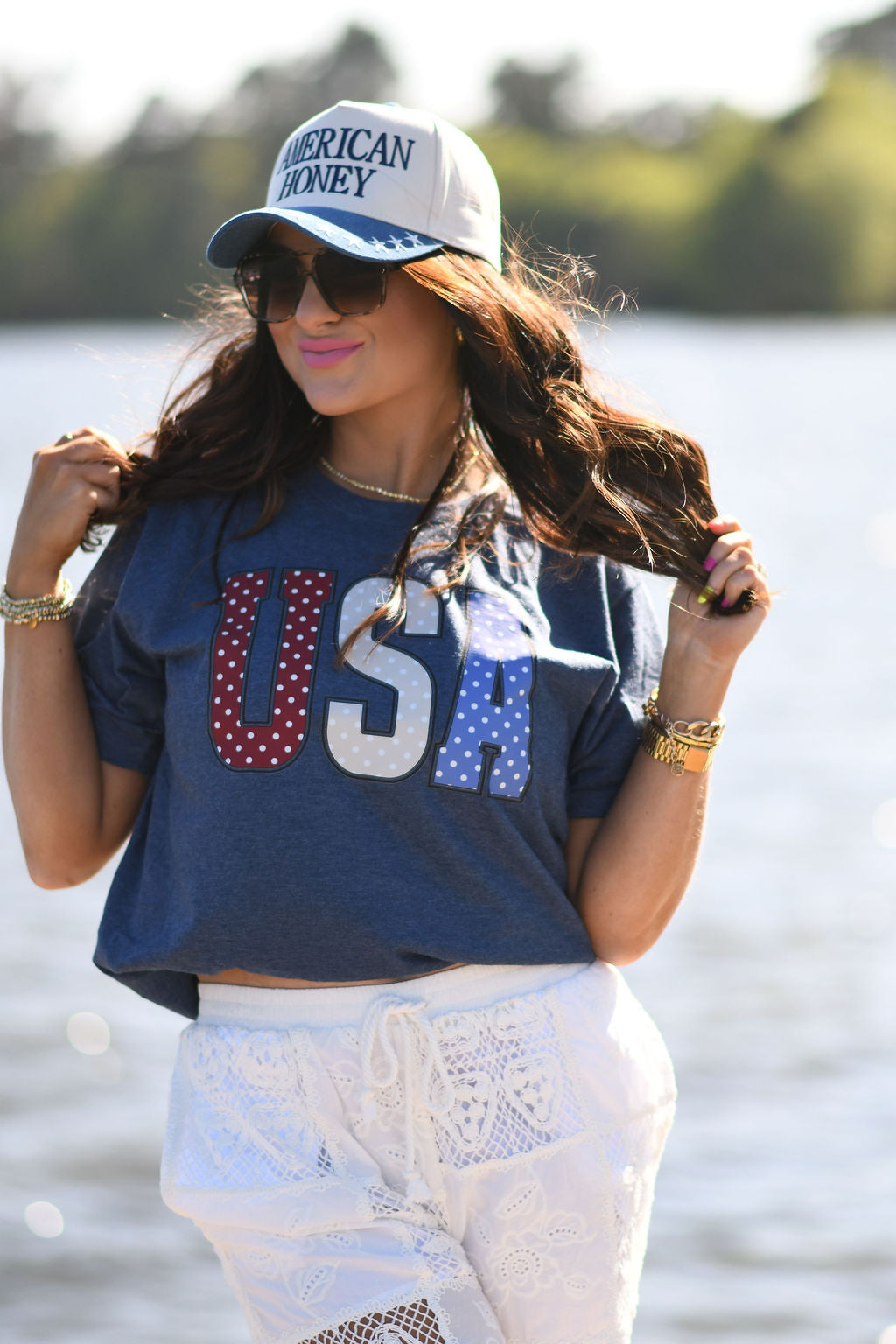 USA Polka Dots Short Sleeve Tee