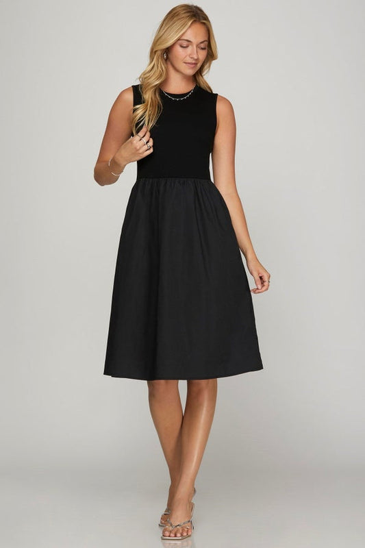 City Light Sleeveless Midi-Dress