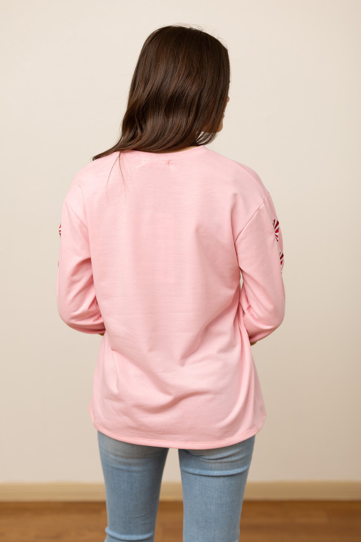 Feelin Festive Pink Long Sleeve Top