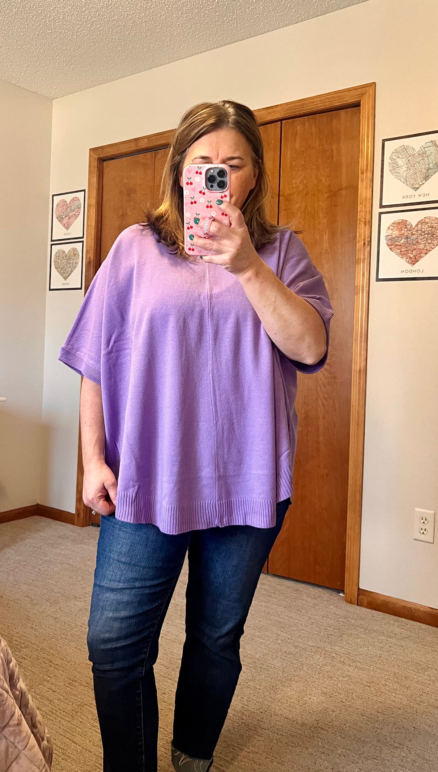 Lilac Whisper Dolman Sleeve Top