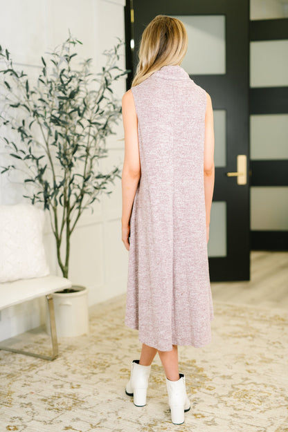 Glam Sleeveless Dress and Cardigan Set in Wine