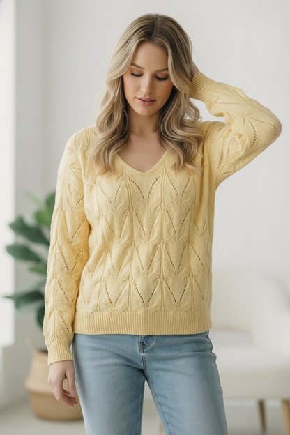 I'll Meet You at the Tennis Match Patterned Lightweight Sweater