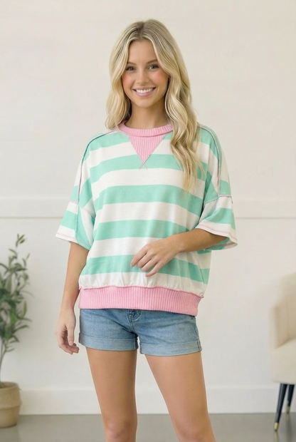 Mint Sugar Rush Colorblock Top