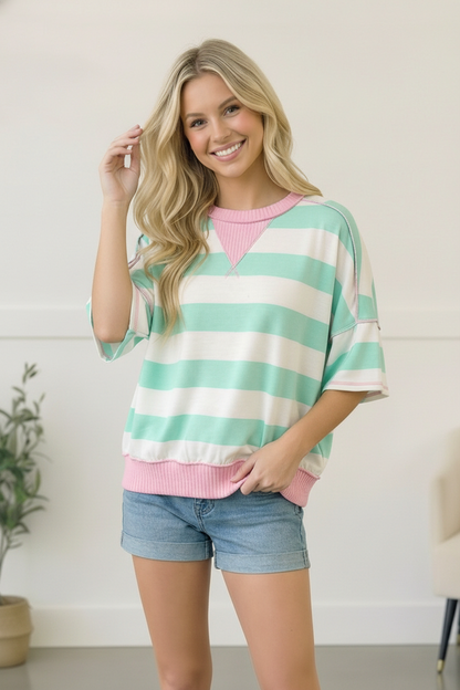 Mint Sugar Rush Colorblock Top
