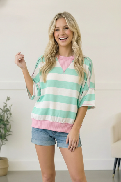 Mint Sugar Rush Colorblock Top