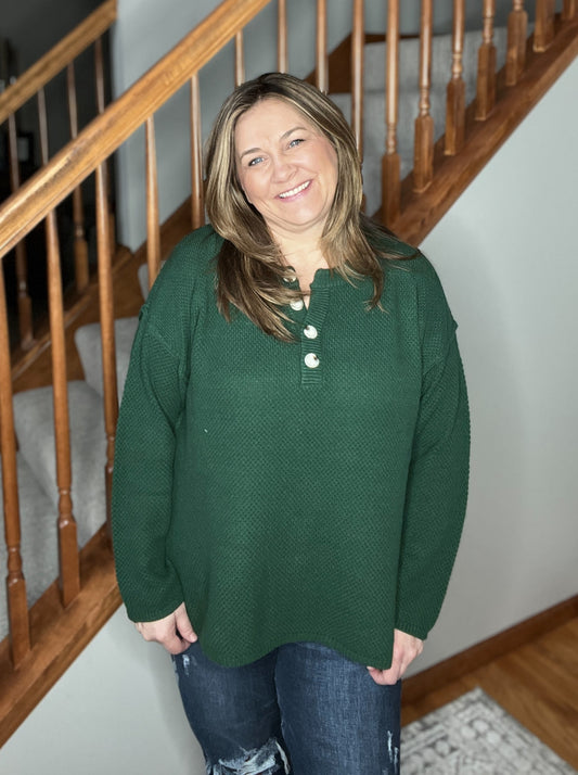 Good Afternoon Henley Sweater