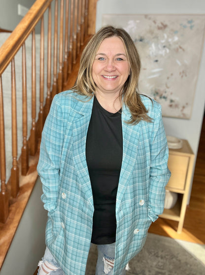 Fetch My Briefcase Plaid Blazer