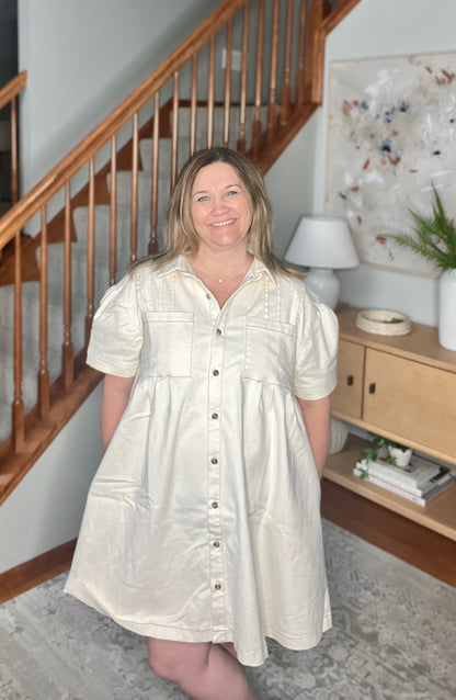 Tortured Poet Dress in Cream