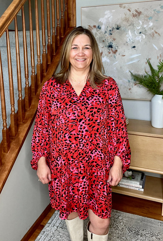 Wild About Life Animal Print Dress