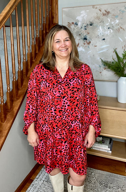 Wild About Life Animal Print Dress