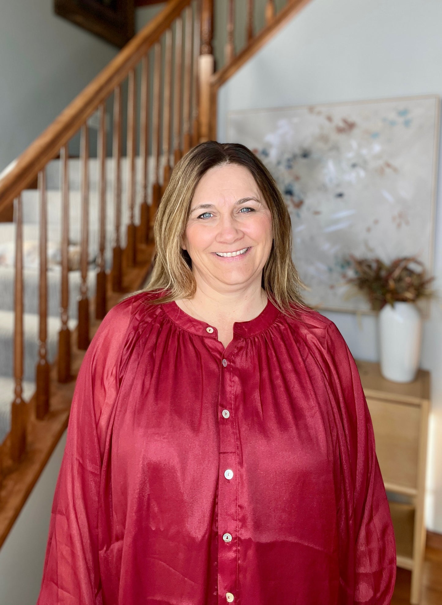 Smiles and Pouts Bat Sleeve Button Down