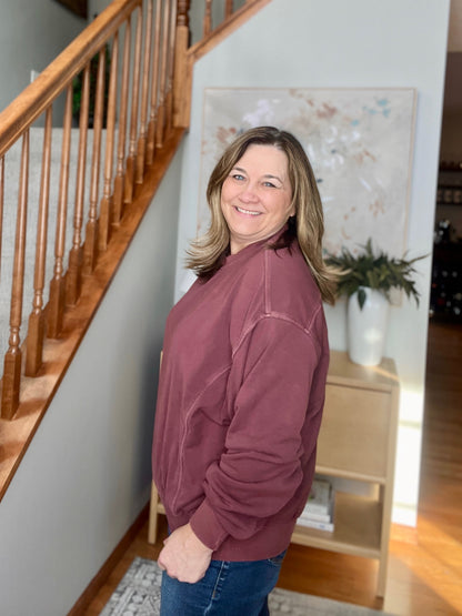 Beyond the Basics Pullover in Eggplant