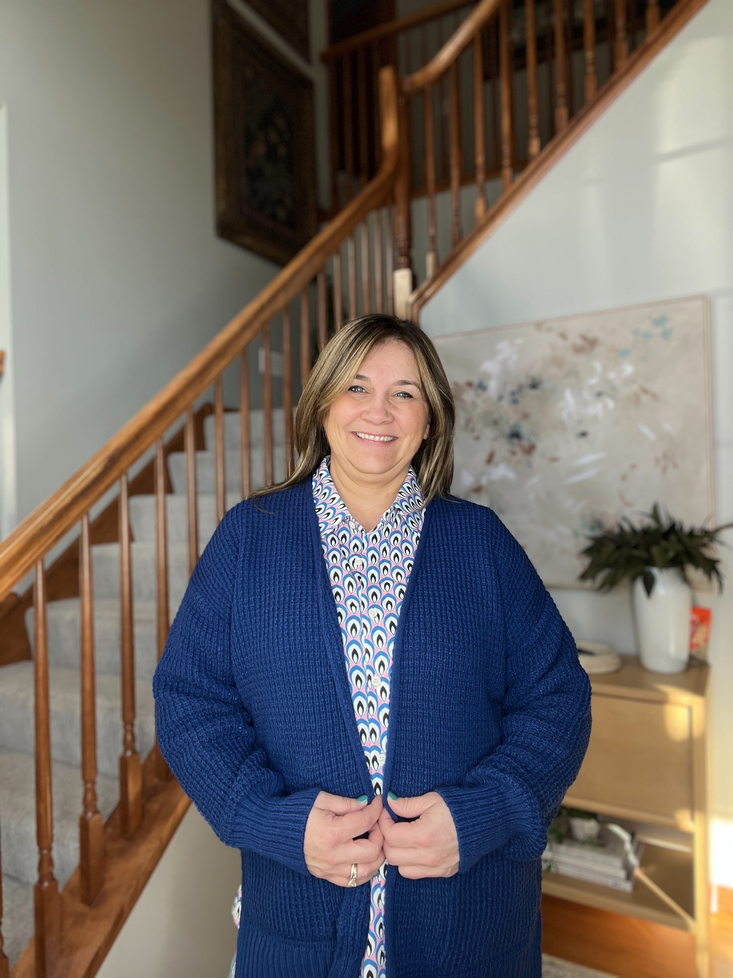 Skies Above Patterned Button Up Shirt