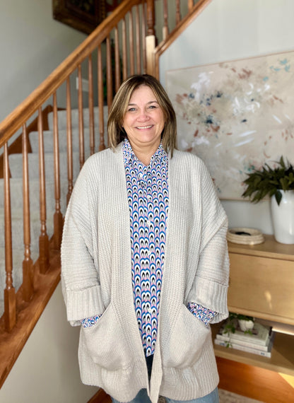 Skies Above Patterned Button Up Shirt