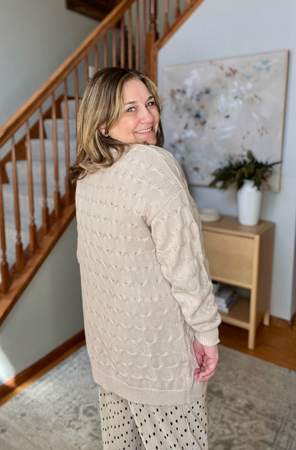Laugh Airily Cable Knit Cardigan