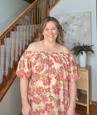 Petal Perfect Off the Shoulder Blouse