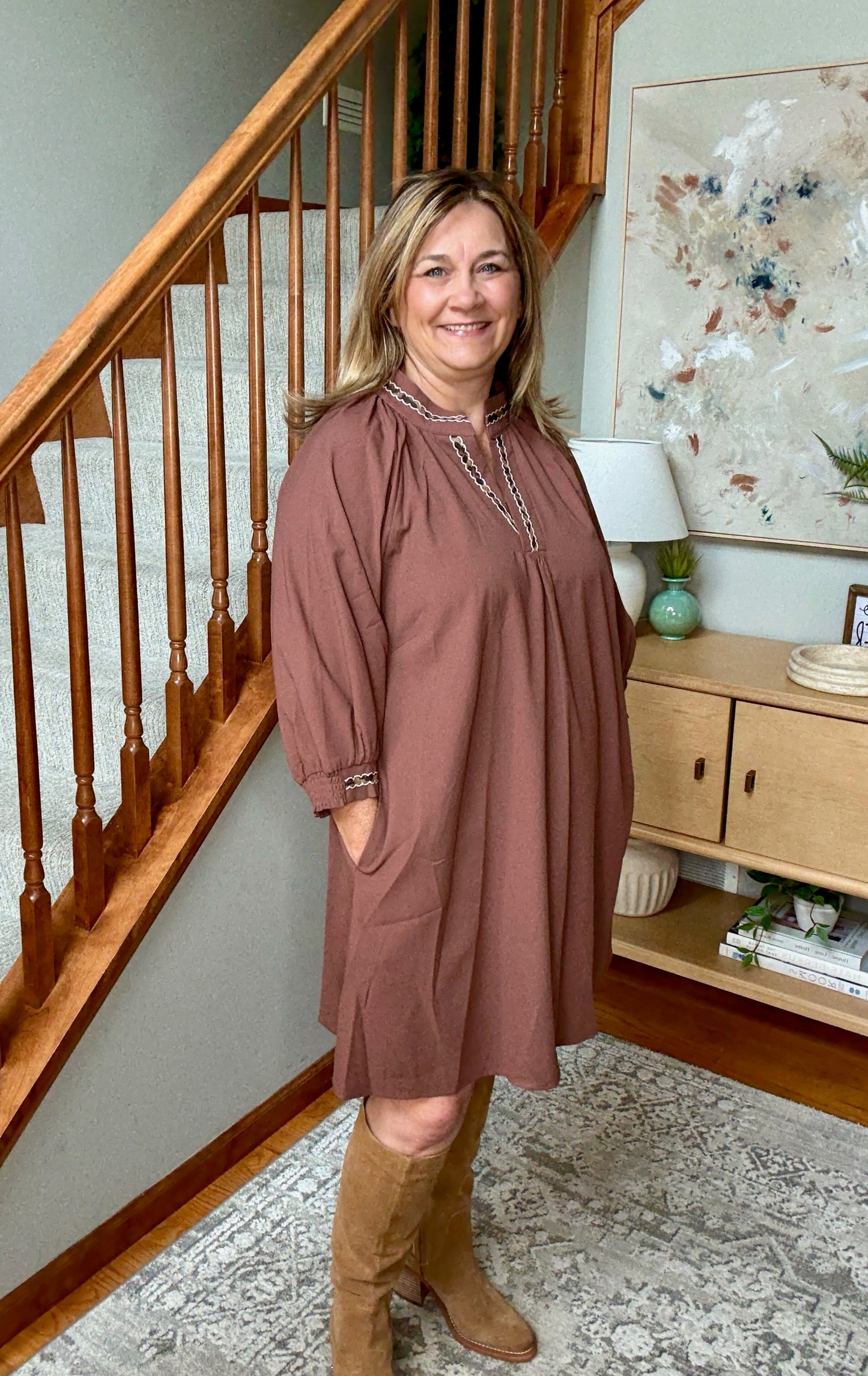 Modern Muse Notched Shift Dress