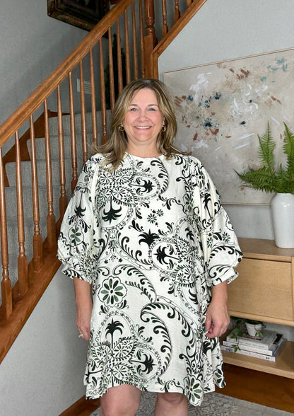 Wanderlight Balloon Sleeve Mini Dress