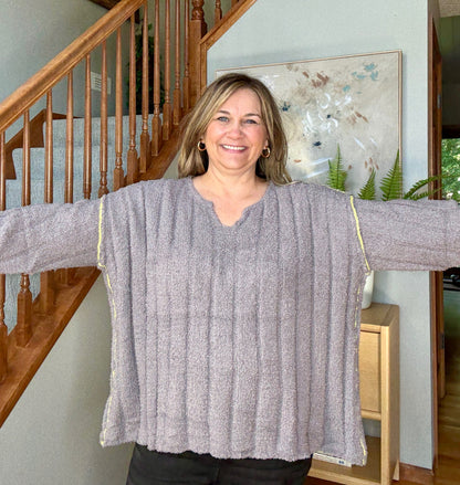 Snuggle Me Thick Ribbed Long Sleeve Sweater