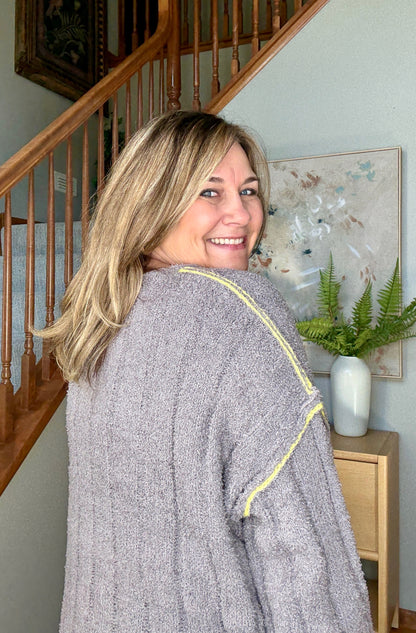 Snuggle Me Thick Ribbed Long Sleeve Sweater