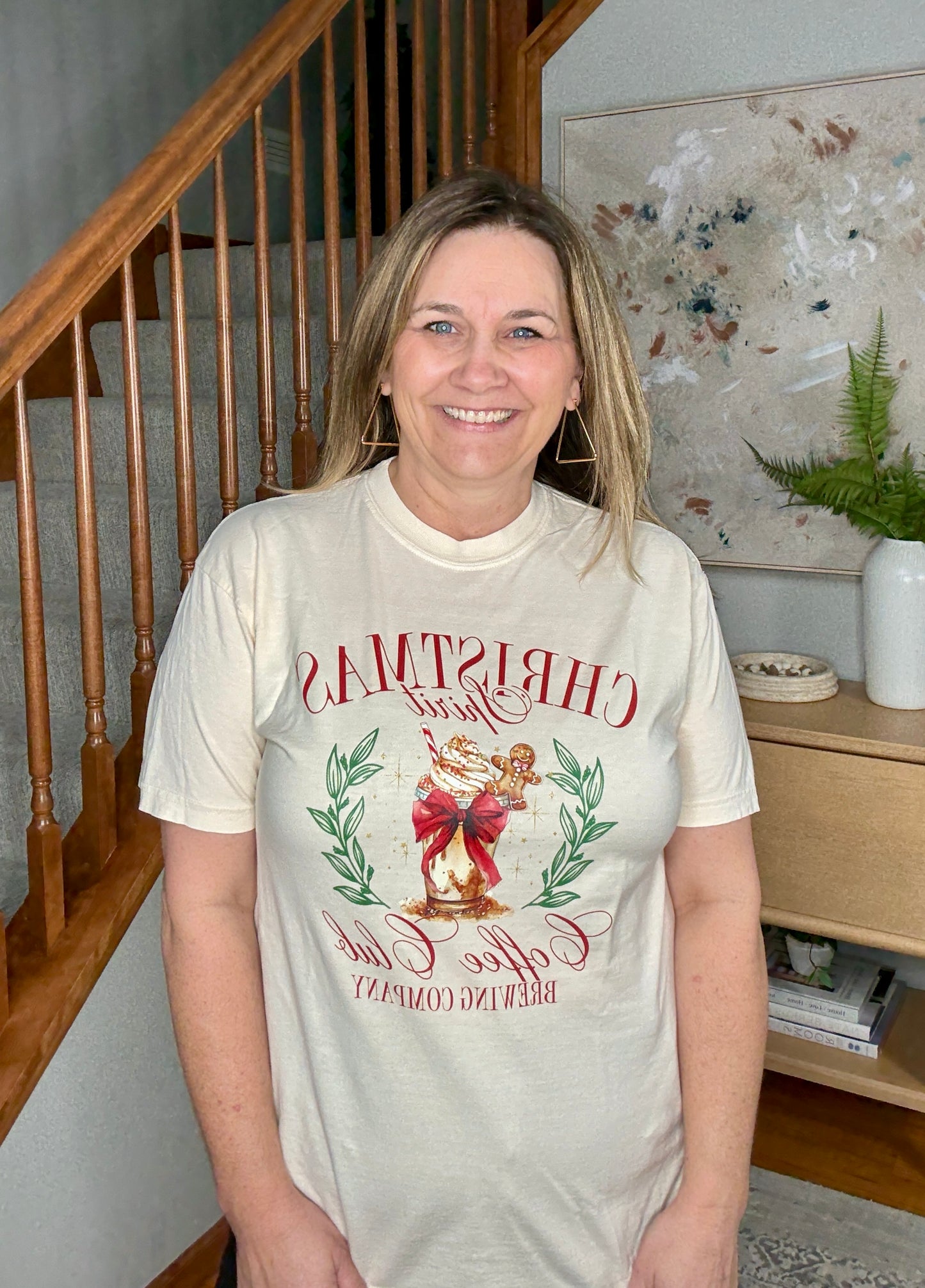 Let's Get in The Christmas Spirit Coffee Club Short Sleeve Tee