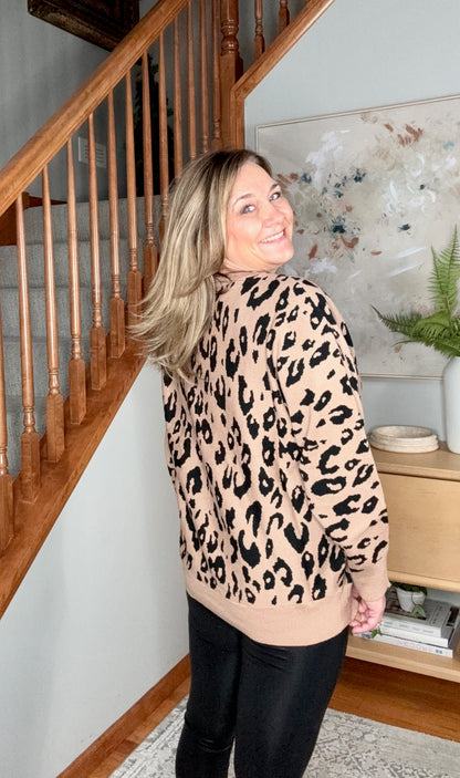 Lil' Sass Never Hurt Leopard Print Pullover