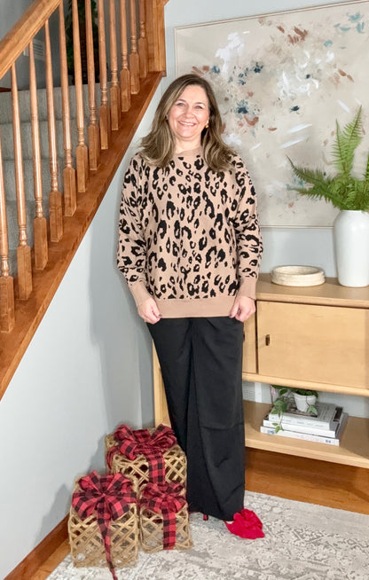 Lil' Sass Never Hurt Leopard Print Pullover