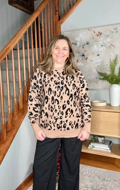 Lil' Sass Never Hurt Leopard Print Pullover