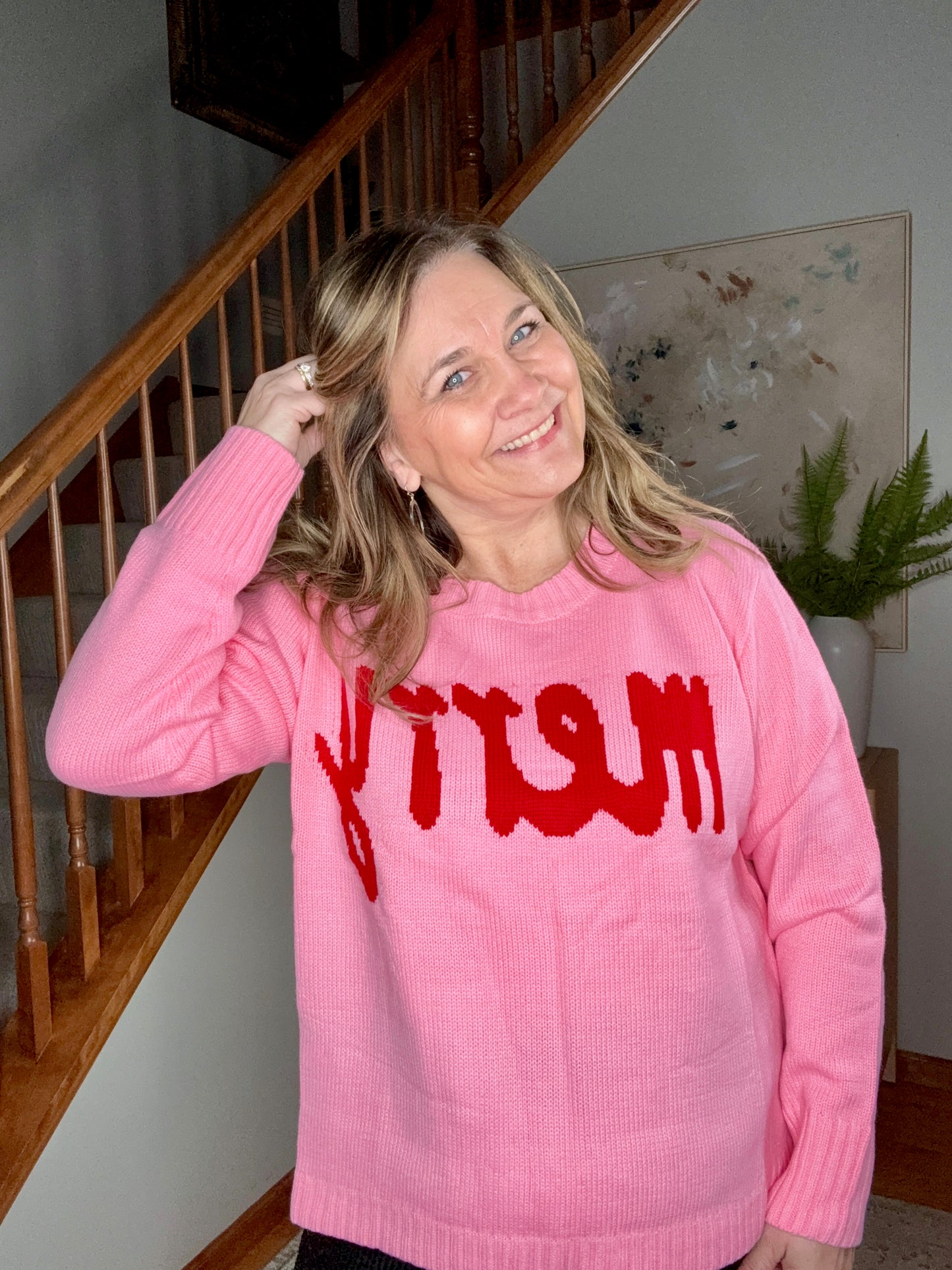 Pink Merry Long Sleeve Sweater