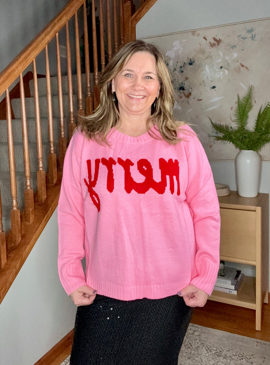 Pink Merry Long Sleeve Sweater