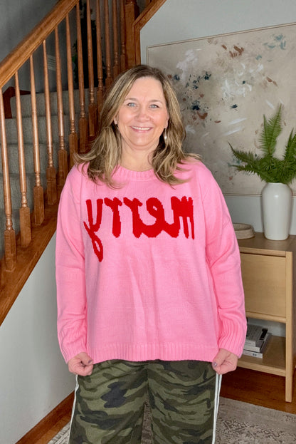 Pink Merry Long Sleeve Sweater