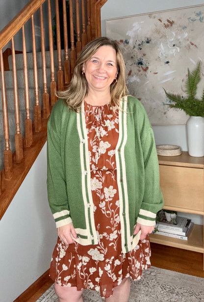 Something Simple Full Front Button Down Cardigan