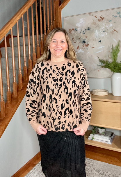 Gilded Age Sequin Skirt in Black