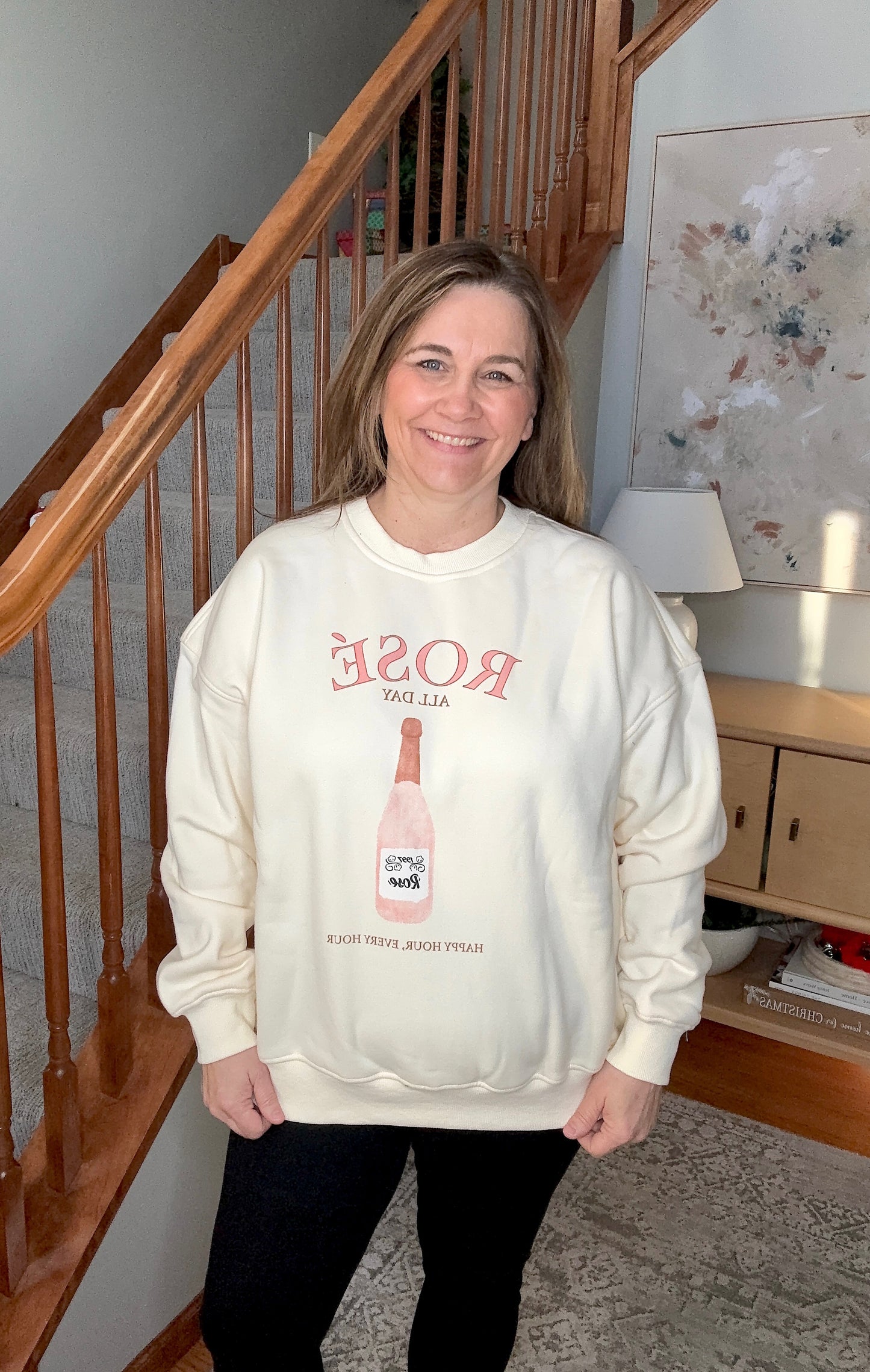 Rose All Day Graphic Fleece Sweatshirt