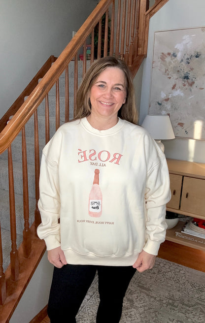 Rose All Day Graphic Fleece Sweatshirt