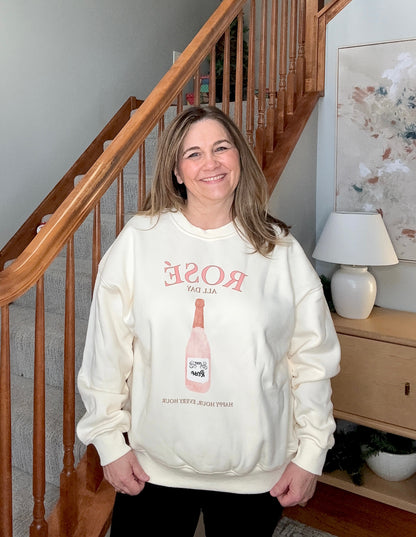 Rose All Day Graphic Fleece Sweatshirt