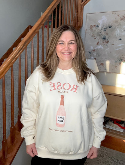 Rose All Day Graphic Fleece Sweatshirt