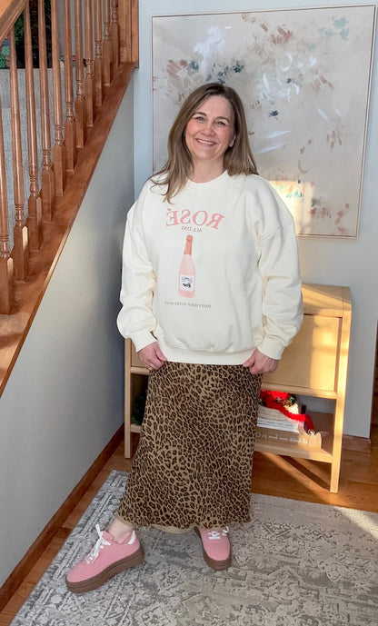 Rose All Day Graphic Fleece Sweatshirt