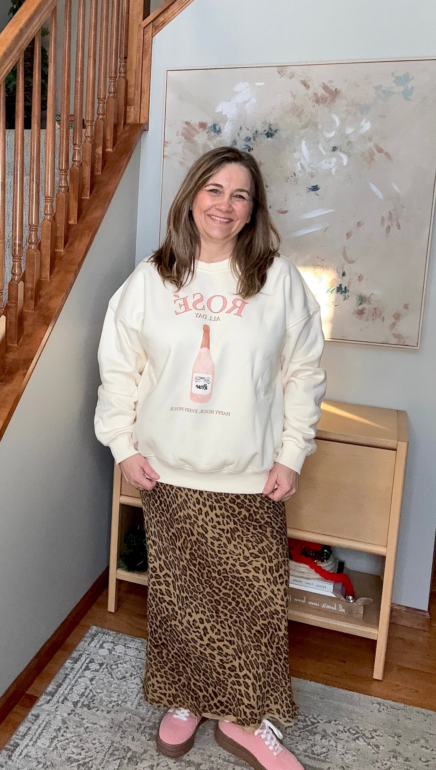 Rose All Day Graphic Fleece Sweatshirt