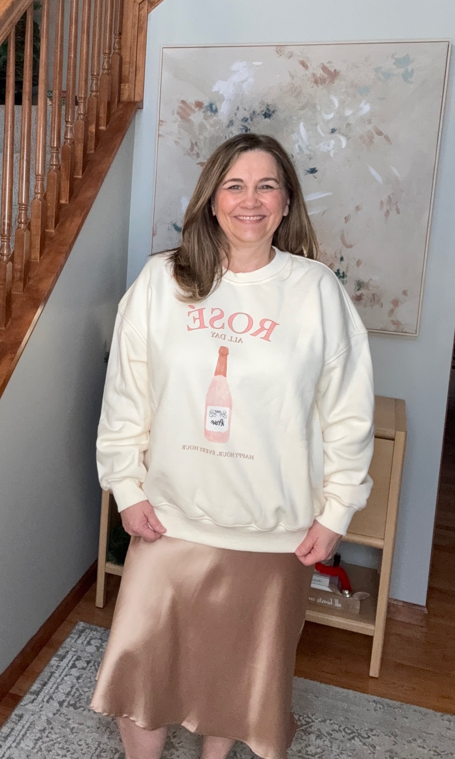 Rose All Day Graphic Fleece Sweatshirt