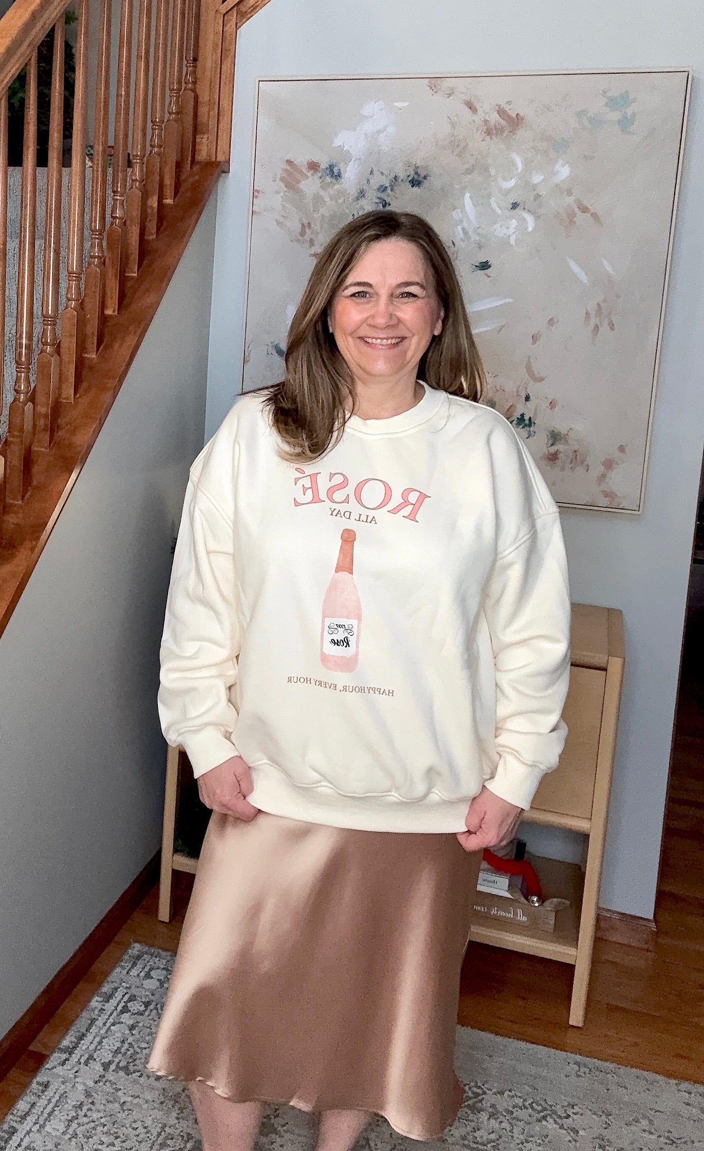 Rose All Day Graphic Fleece Sweatshirt