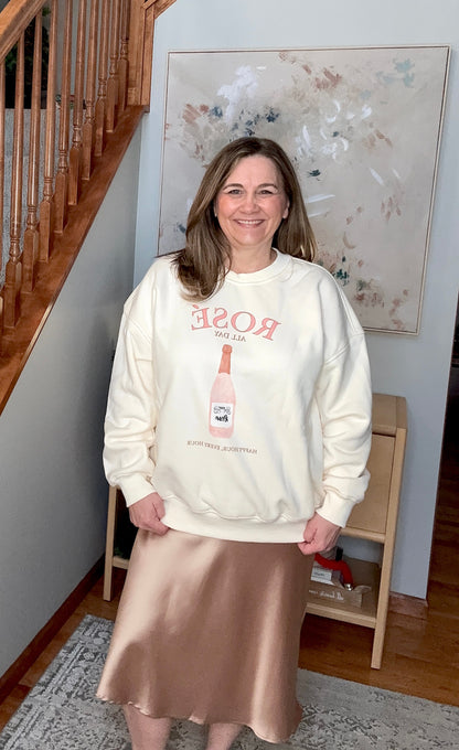 Rose All Day Graphic Fleece Sweatshirt