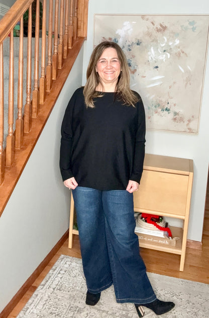 The Timeless Black Long Sleeve Sweater