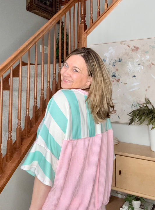 Mint Sugar Rush Colorblock Top