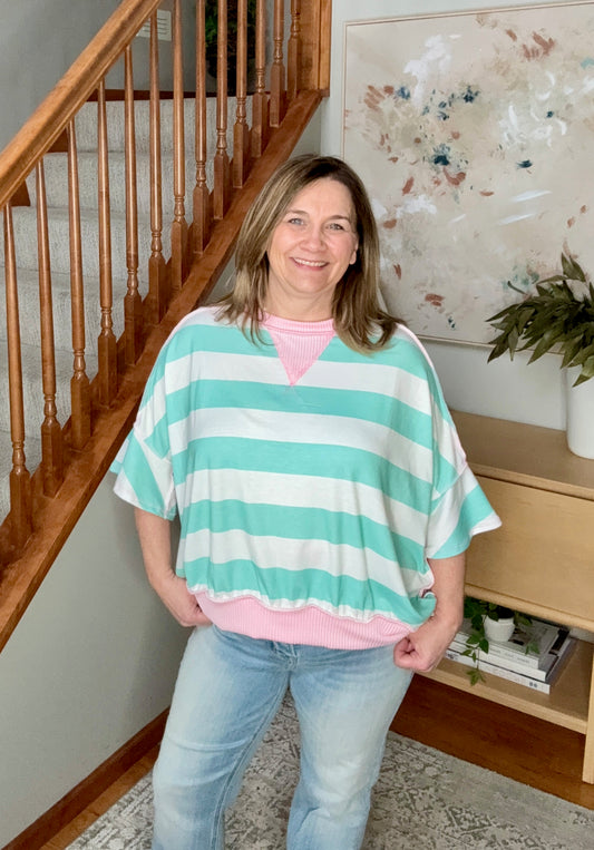 Mint Sugar Rush Colorblock Top