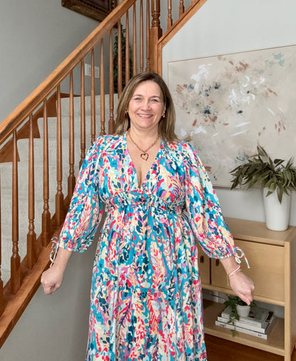 Pop of Paradise Turquoise Maxi Dress