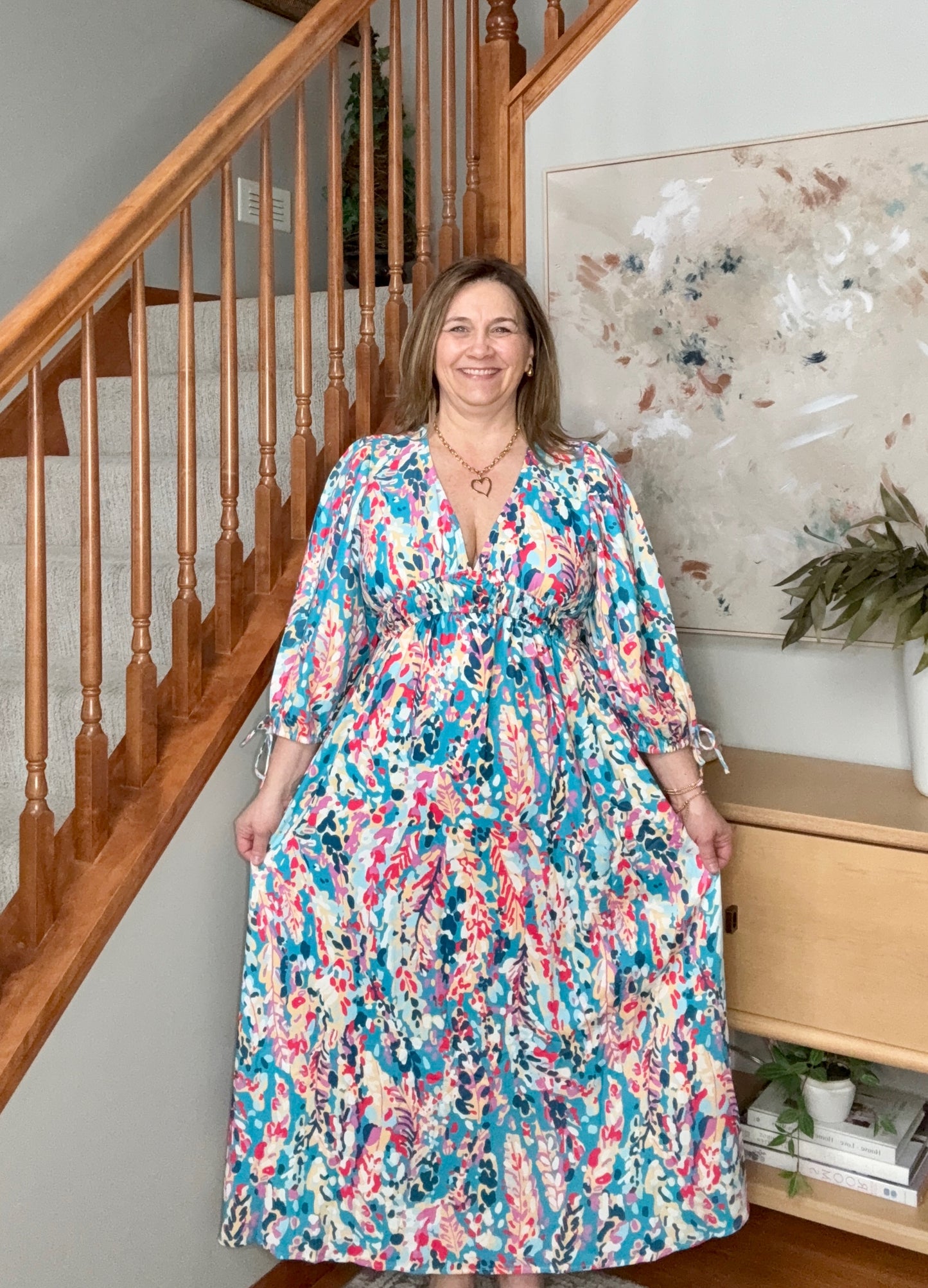 Pop of Paradise Turquoise Maxi Dress