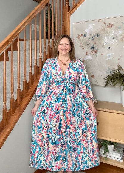 Pop of Paradise Turquoise Maxi Dress